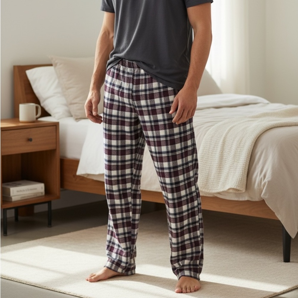 L.L. Bean fleece lined flannel pajama pants size XXL-‎ Reg